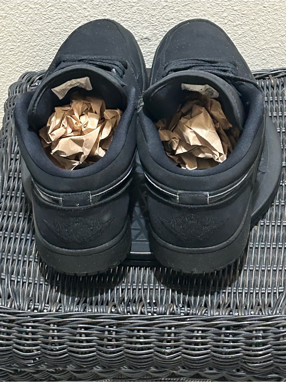 Size 12 Jordan 1 Low Triple Black 553558-056 - Picture 4 of 8